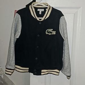 Boys Lacoste light weight varsity style bomber jacket
